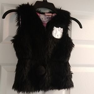 Hello Kitty girl's fur vest NWOT